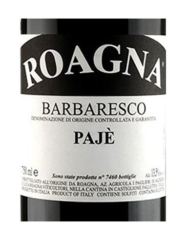 Vini Rossi - Barbaresco 'Paje' DOCG 2015 (750 ml.) - Roagna - Roagna - 2