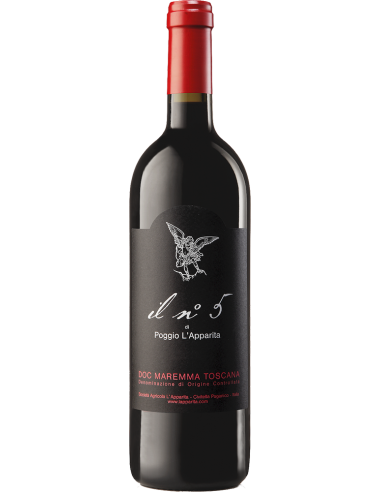 Vini Rossi - Maremma Toscana Rosso DOC 'Il N. 5' 2016 (750 ml.) - Poggio L'Apparita - Poggio l'Apparita - 1 Vini Rossi - Maremma Toscana Rosso DOC 'Il N. 5' 2016 (750 ml.) - Poggio L'Apparita - Poggio l'Apparita - 1