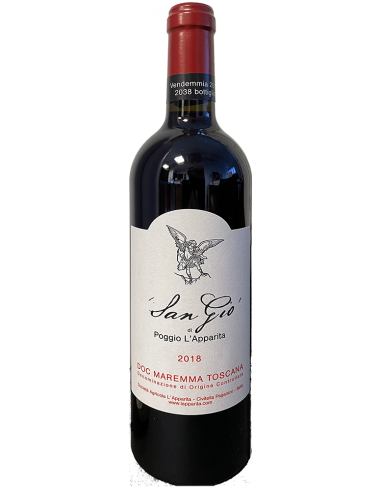 Red Wines - Maremma Toscana Rosso DOC 'San Gio' 2018 (750 ml.) - Poggio L'Apparita - Poggio l'Apparita - 1 Red Wines - Maremma Toscana Rosso DOC 'San Gio' 2018 (750 ml.) - Poggio L'Apparita - Poggio l'Apparita - 1