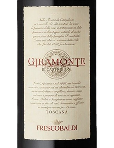 Vini Rossi - Toscana Rosso IGT 'Giramonte' 2017 (750 ml.) - Frescobaldi - Frescobaldi - 2