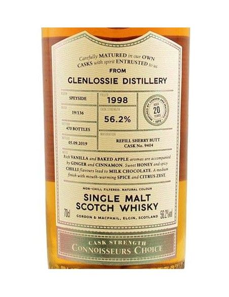 Single Malt Scotch Whisky 'Glenlossie' 1998 Connoisseurs Choice 20 Jahre (700 ml. mit etui) Gordon & Macphail Gordon & Macphail 