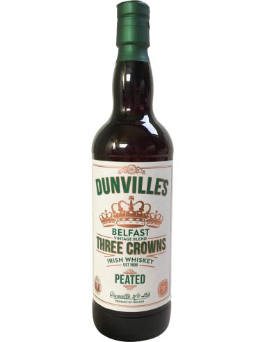 Peaty Whiskey - Irish Whiskey 'Three Crowns Peated' (700 ml. boxed) - Dunvilles - Dunvilles - 2