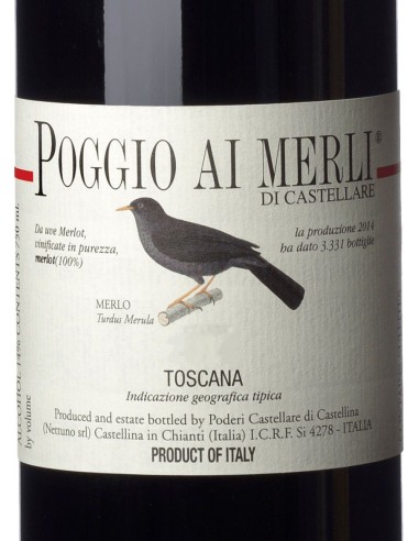 Vini Rossi - Toscana Merlot IGT 'Poggio ai Merli' 2019 (750 ml.) - Castellare di Castellina - Castellare di Castellina - 2