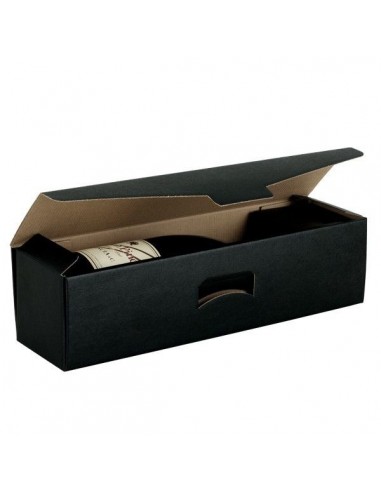 Gift Boxes - Black Horizontal Wine Box for 1 Magnum Bottle - Vino45 - 1
